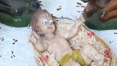 Decorating grandma's nativity scene