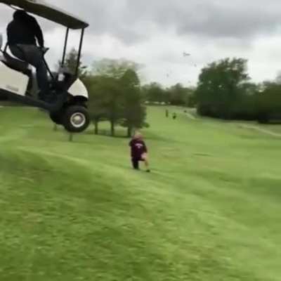 HMB while I catch some air in a golf cart