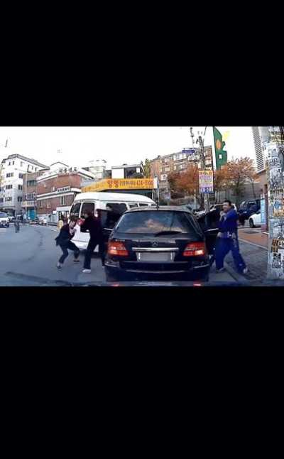 Korean gang in public
