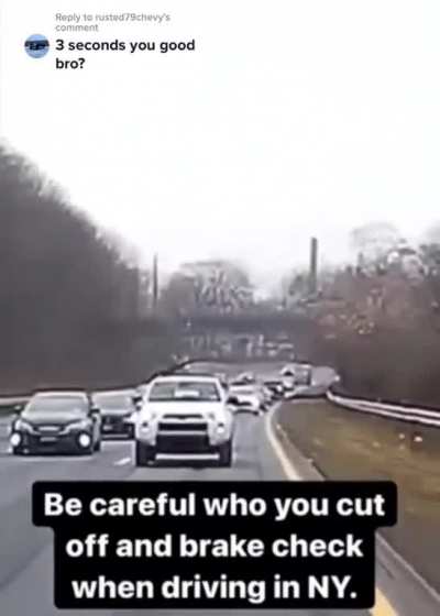 Cutting off someone in NY