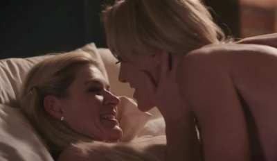 Two Milfs kissing