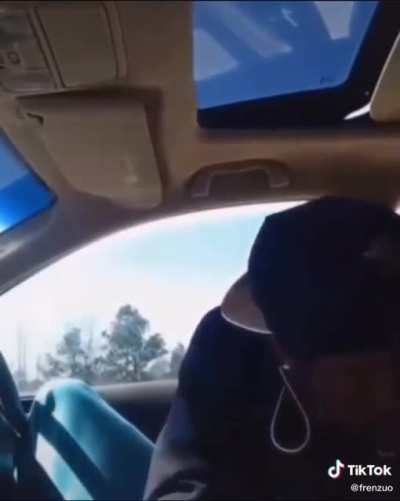 Twin trippin over a chicken