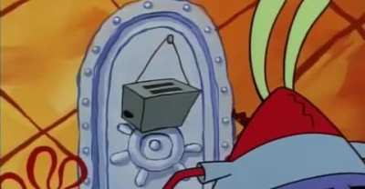 Cursed footage of mr krabs walking normally
