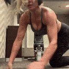 Charlotte slamming her tits against the floor