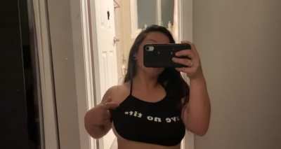 [OC] 4’10” Are my tits big enough for you?(;
