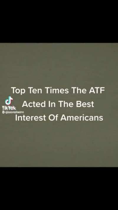 Top ten way the ATF has helped America