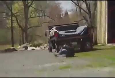 HMB while I try and land in this truck after jumping off a roof