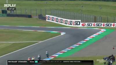 Darryn Binders reaction after being demoted 3 positions in this mornings race. Tell them son!!