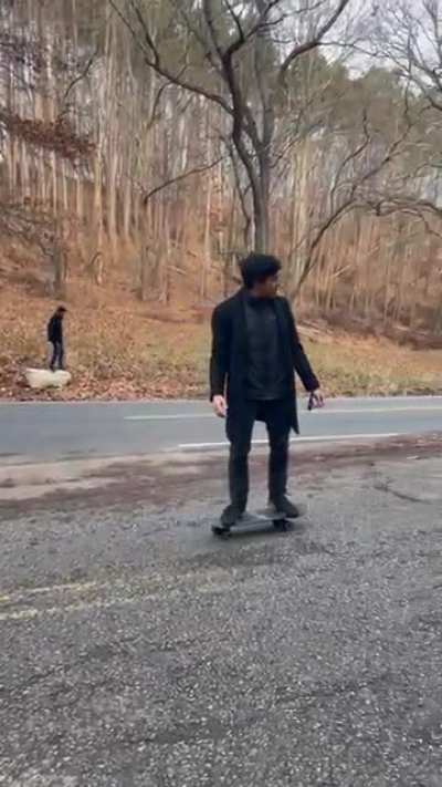 Skating down Gravity Hill sends you back... uphill