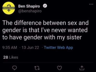 I guess this is gender diffining