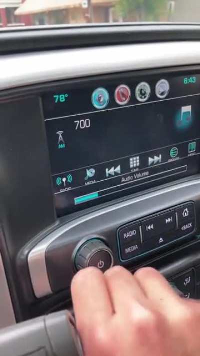 My truck’s volume button