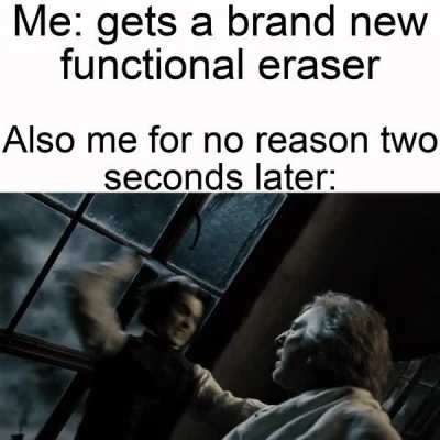 The eraser is the natural prey of the 9 year old