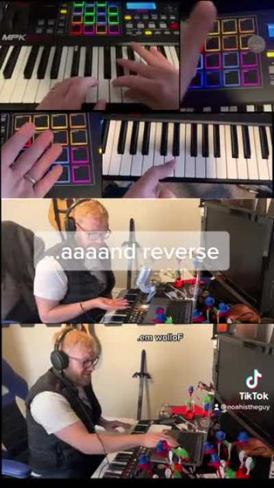 My best friend has been learning and recording songs backwards