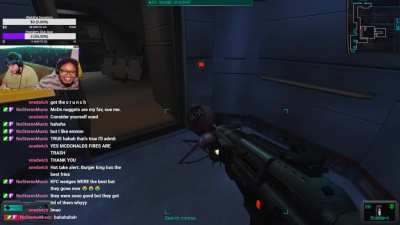 My fiance and I are Twitch streamers. One evening while I was playing System Shock 2 on stream, she brought home some food, and rather than take a break I decided to just roll with it. It...well, didn't go quite like I'd hoped. Payoff at the end!
