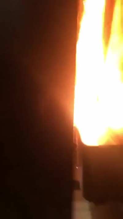 Someone set the fucking bathroom on fire at my school