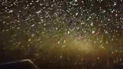 Snowing at sea