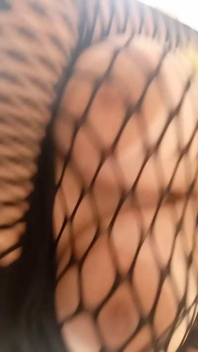 Big boobs and fishnets