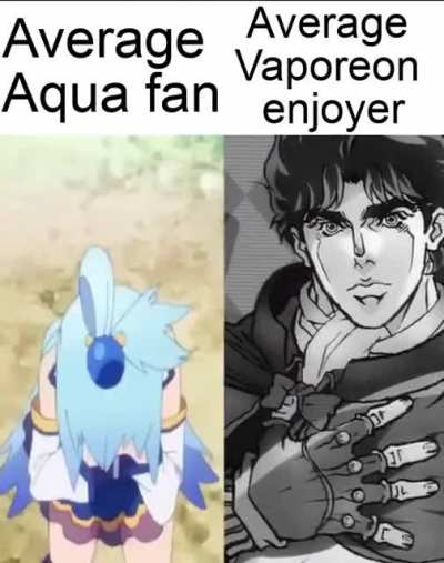 Aqua can't defeat Vaporeon.