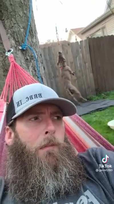 He's having fun