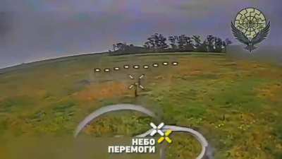 Ukrainian drone footage of a Russian soldier surrendering after his comrade fails to shoot down an FPV quad.