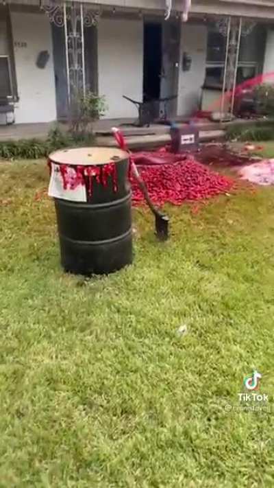 This guys Halloween decorations are something else