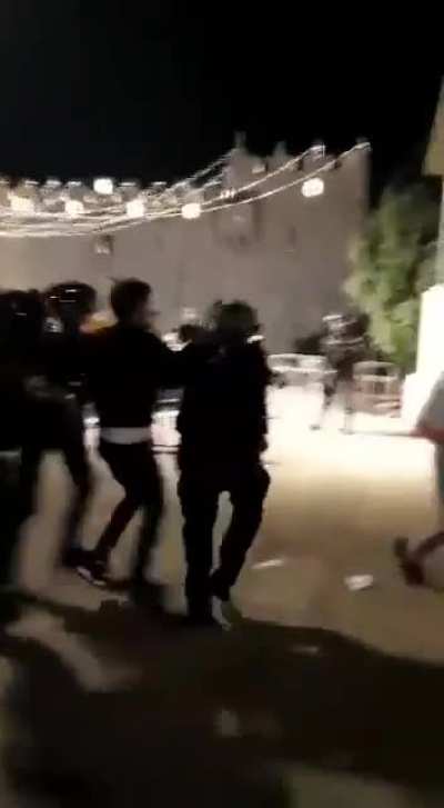 Short fat policeman slaps a civilian then arrests him for pushing back!!!!