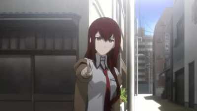 Makise Kurisu never changes facial expression