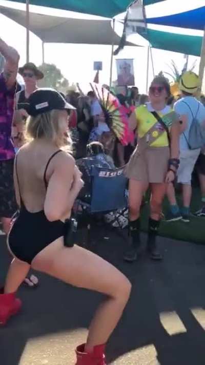 just having a dance at a festival, absolutely no way this could get weird
