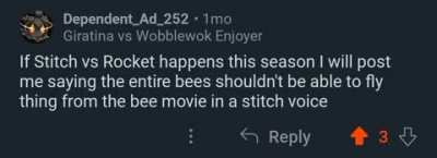Alright, here it is. Why bees shouldn't be able to fly in a stitch voice 