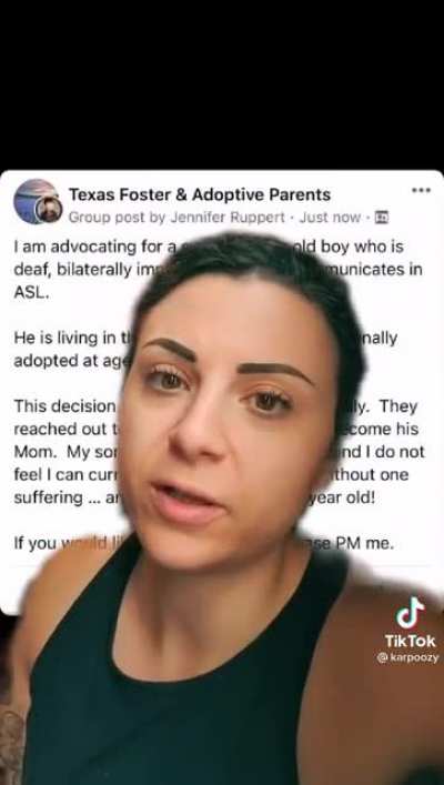 TIL that rehoming adopted children on FB is a thing