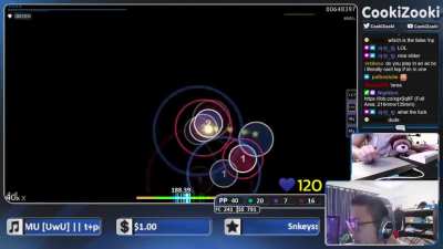 Osu player goes crazy