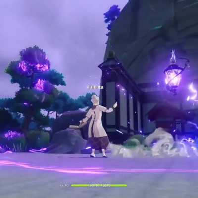 Madame Ping getting ready to use her adeptussy powers to end Gaygguang and Bidetou after seeing them fuck on Rex Lapis' grave