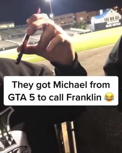 Michael calling Franklin irl