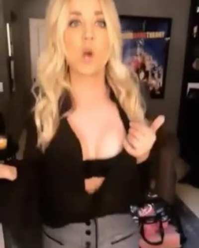 Kaley feeling it!