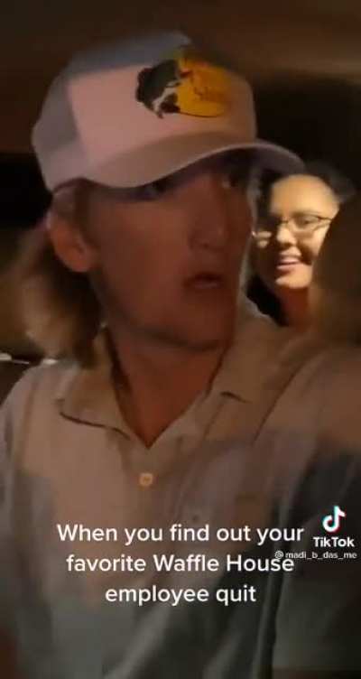 When your favorite Waffle Home worker quits