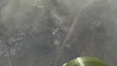 A Ukrainian copter equipped with a 