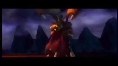 A accurate reaction to being carried away by a giant dragon man