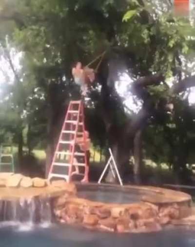 Rope swing fail