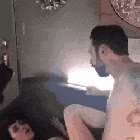 Guy cucks girl with donut