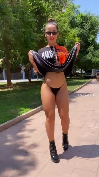 Up skirt in public