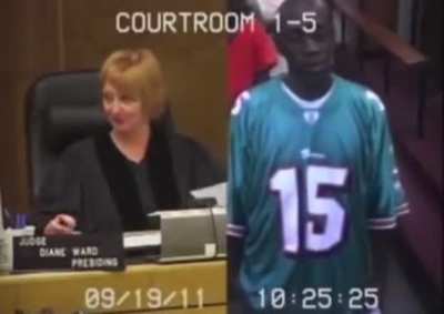 He is wearing it