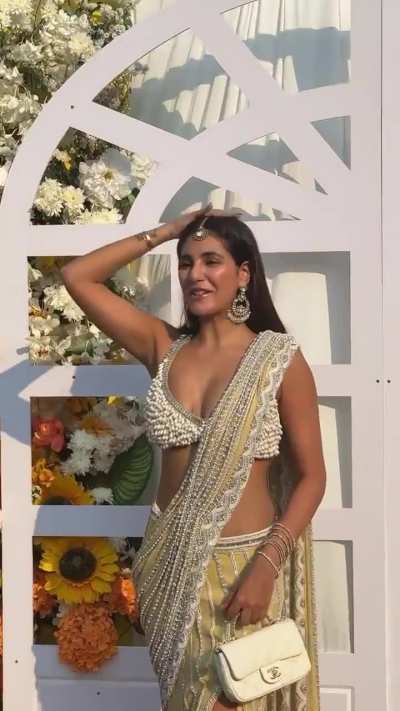 In a stunning saree