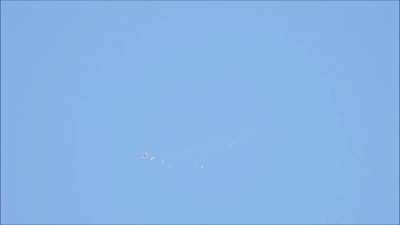 Hamas operatives firing Strela-2 MANPADS at an IAF fighter jet earlier today (3/4/2023)