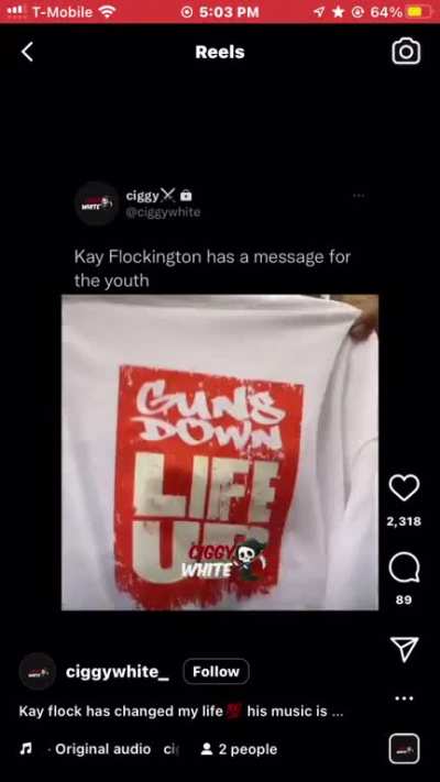 Kay flock with a message too the youth 🙊