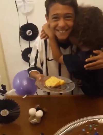 In Brazil, it is tradition that the first piece of cake goes to the person you love the most in your life.