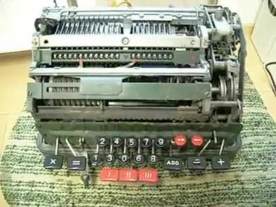 Mechanical cauculator tries solving 0÷0