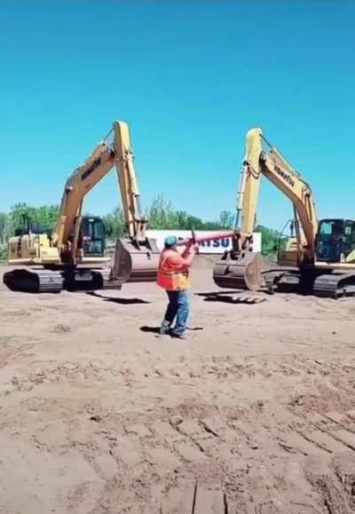 Music at construction site