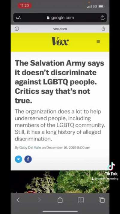 The battle of Salvation Army