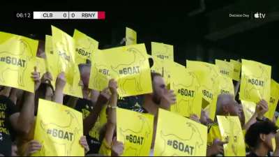Crew fans honor Nagbe by holding up 