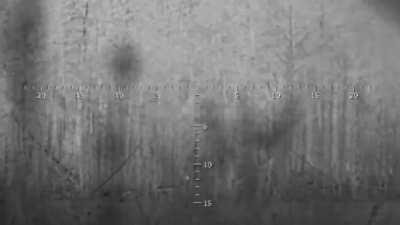 I don't know how this is even possible. Two Russian snipers are aiming at a Ukrainian soldier at the same time, but the bullets collide with each other and fly in different directions.